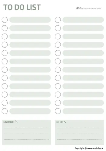 To-do list pour Travailler