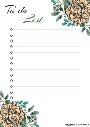 Modèle de To-do list Moderne Gratuit