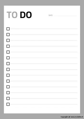 Modèle de To-do list Simple pdf