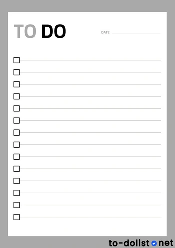Modèle de To-do list Simple