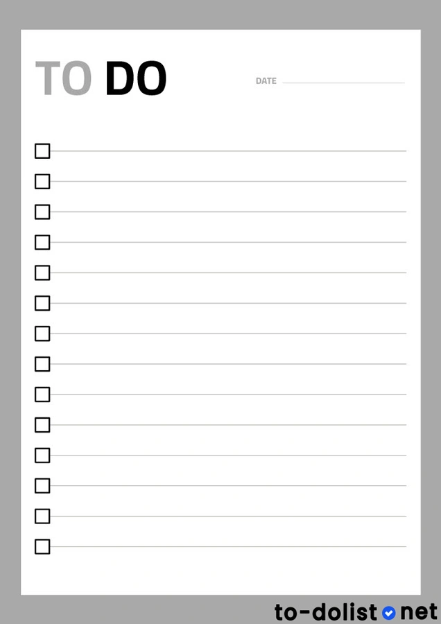 Modèle de To-do list Simple